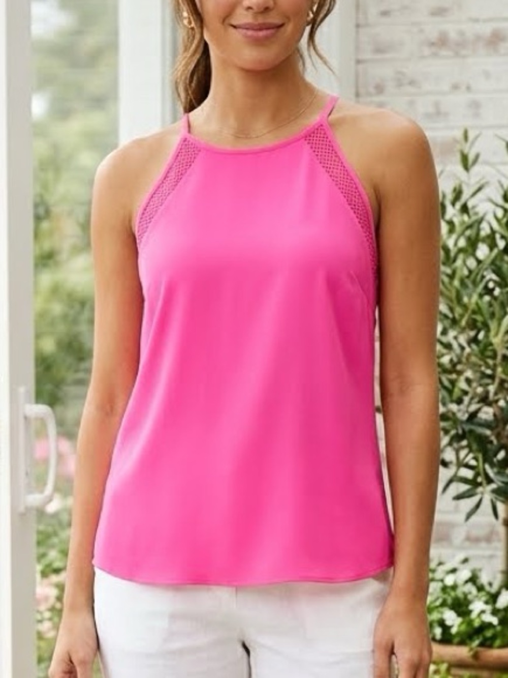 Lilly Pulitzer Silk Capri Pink Jolie Tank Top